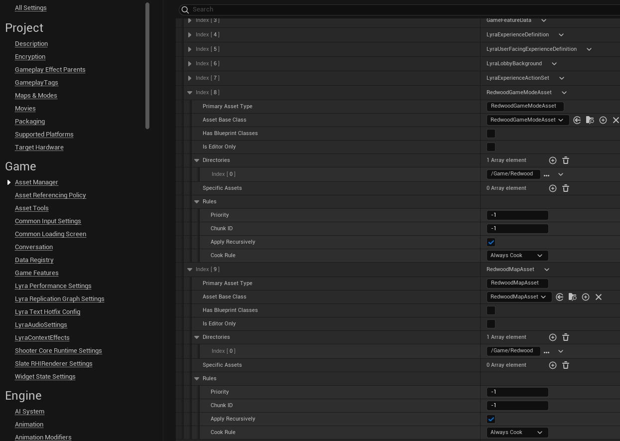 Data Assets Asset Manager settings