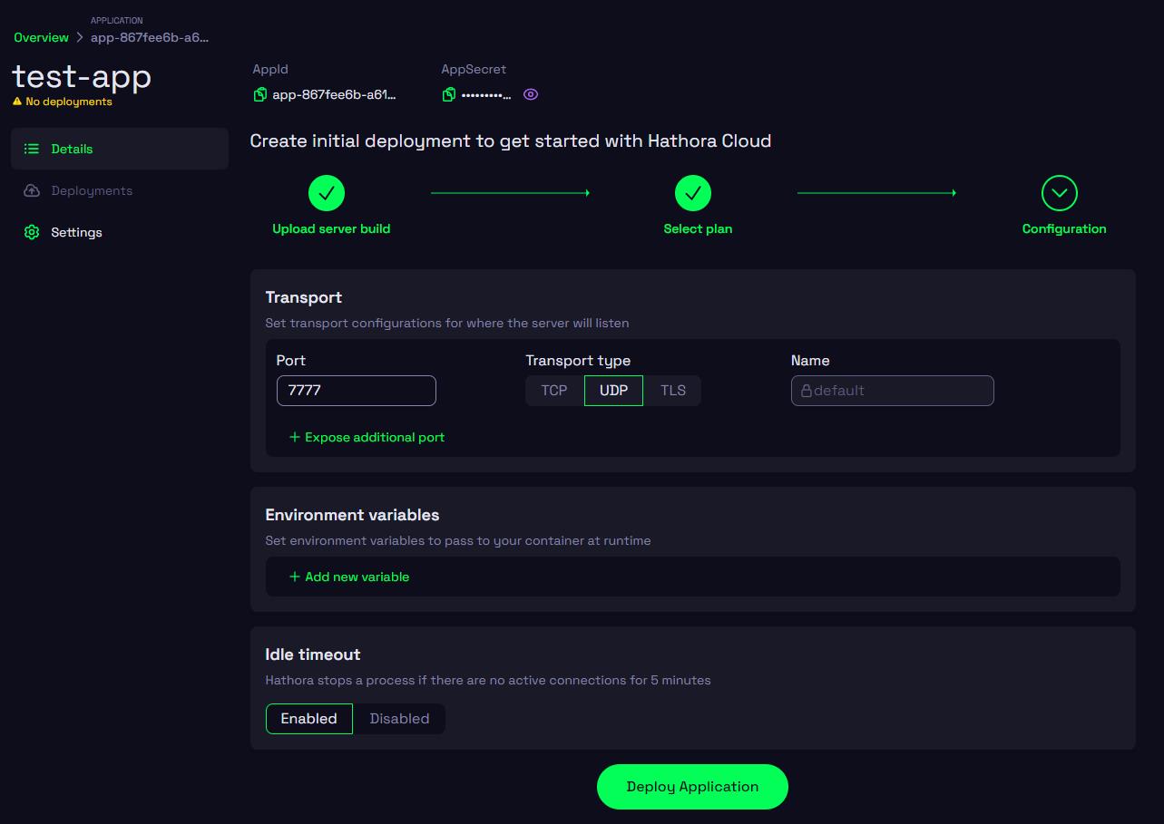 Hathora deployment config